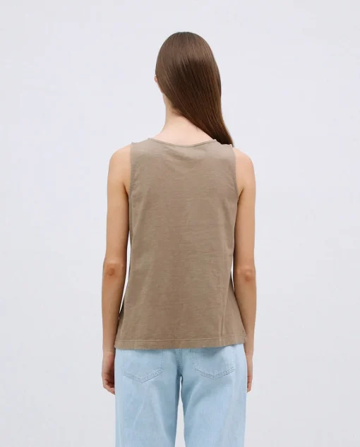 YERSE Top algodón flamé caqui Fashion