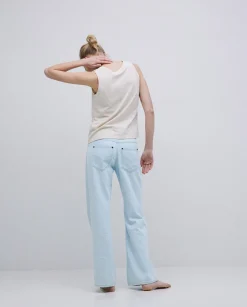 YERSE Top básico escote redondo beige Hot