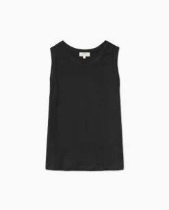 YERSE Top básico escote redondo negro New
