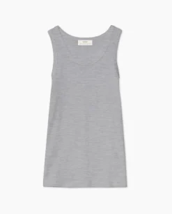 YERSE Top canalé 100% algodón orgánico gris Hot
