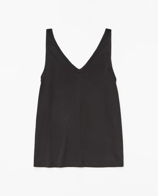 YERSE Top pico modal negro Sale