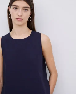 YERSE Top popelín azul oscuro Fashion