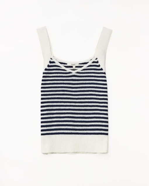 YERSE Top tirantes escote pico rayas azul oscuro Fashion