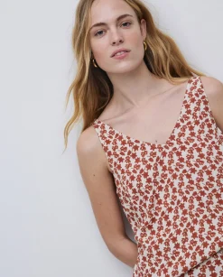 YERSE Top tirantes floral terracota Discount