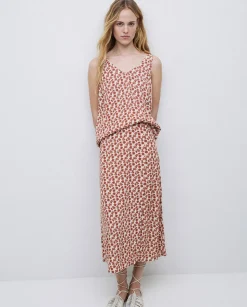 YERSE Top tirantes floral terracota Discount