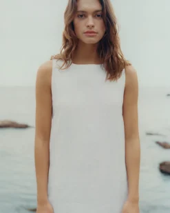 YERSE Vestido 100% lino blanco Best