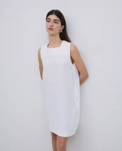 YERSE Vestido 100% lino blanco Best