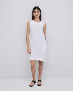 YERSE Vestido 100% lino blanco Best