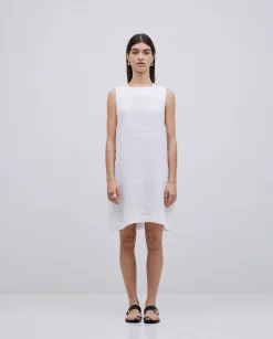 YERSE Vestido 100% lino blanco Best