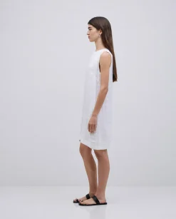YERSE Vestido 100% lino blanco Best