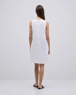 YERSE Vestido 100% lino blanco Best