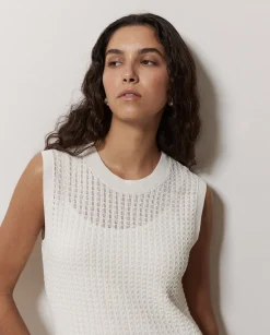 YERSE Vestido largo calado blanco New