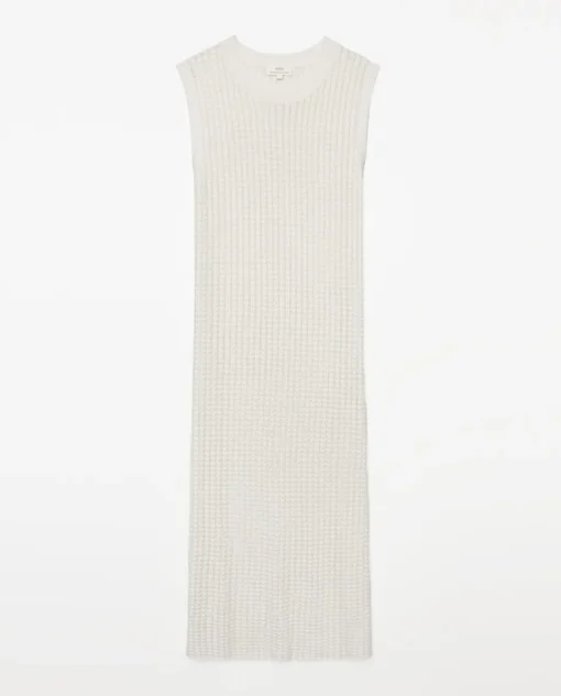 YERSE Vestido largo calado blanco New