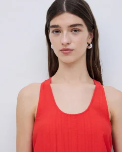 YERSE Vestido largo sin mangas coral Discount