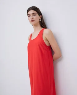 YERSE Vestido largo sin mangas coral Discount