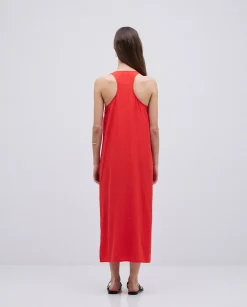 YERSE Vestido largo sin mangas coral Discount