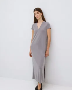 YERSE Vestido midi manga japonesa gris Clearance