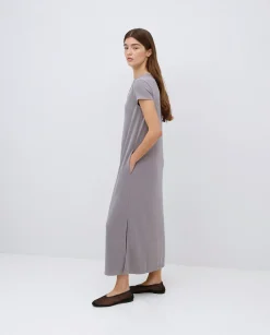 YERSE Vestido midi manga japonesa gris Clearance
