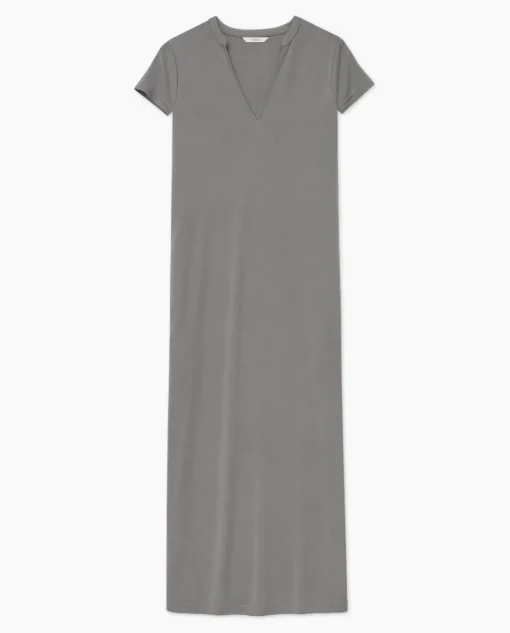 YERSE Vestido midi manga japonesa gris Clearance