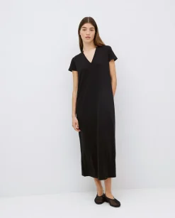 YERSE Vestido midi manga japonesa negro Outlet