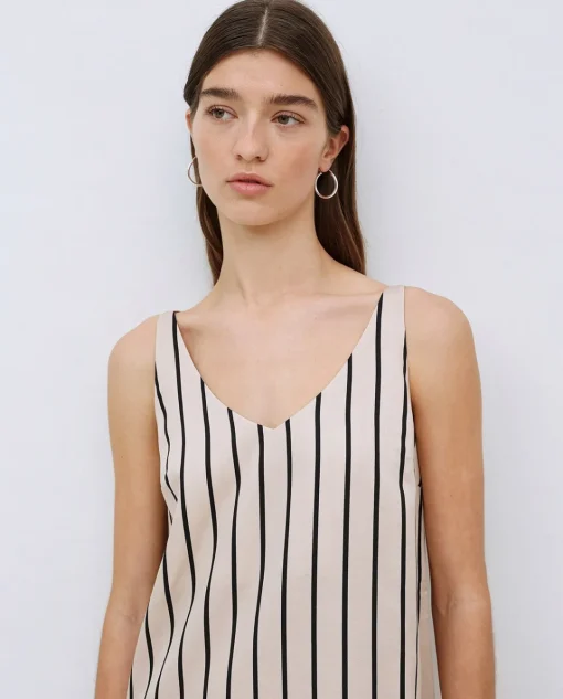 YERSE Vestido tencel pico crudo Hot