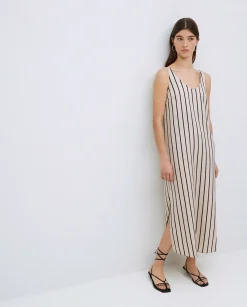 YERSE Vestido tencel pico crudo Hot
