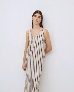 YERSE Vestido tencel pico crudo Hot